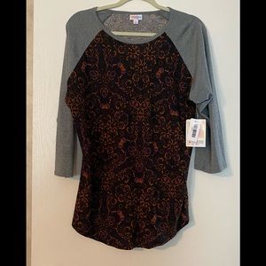 NWT Lularoe Randy baseball top Large